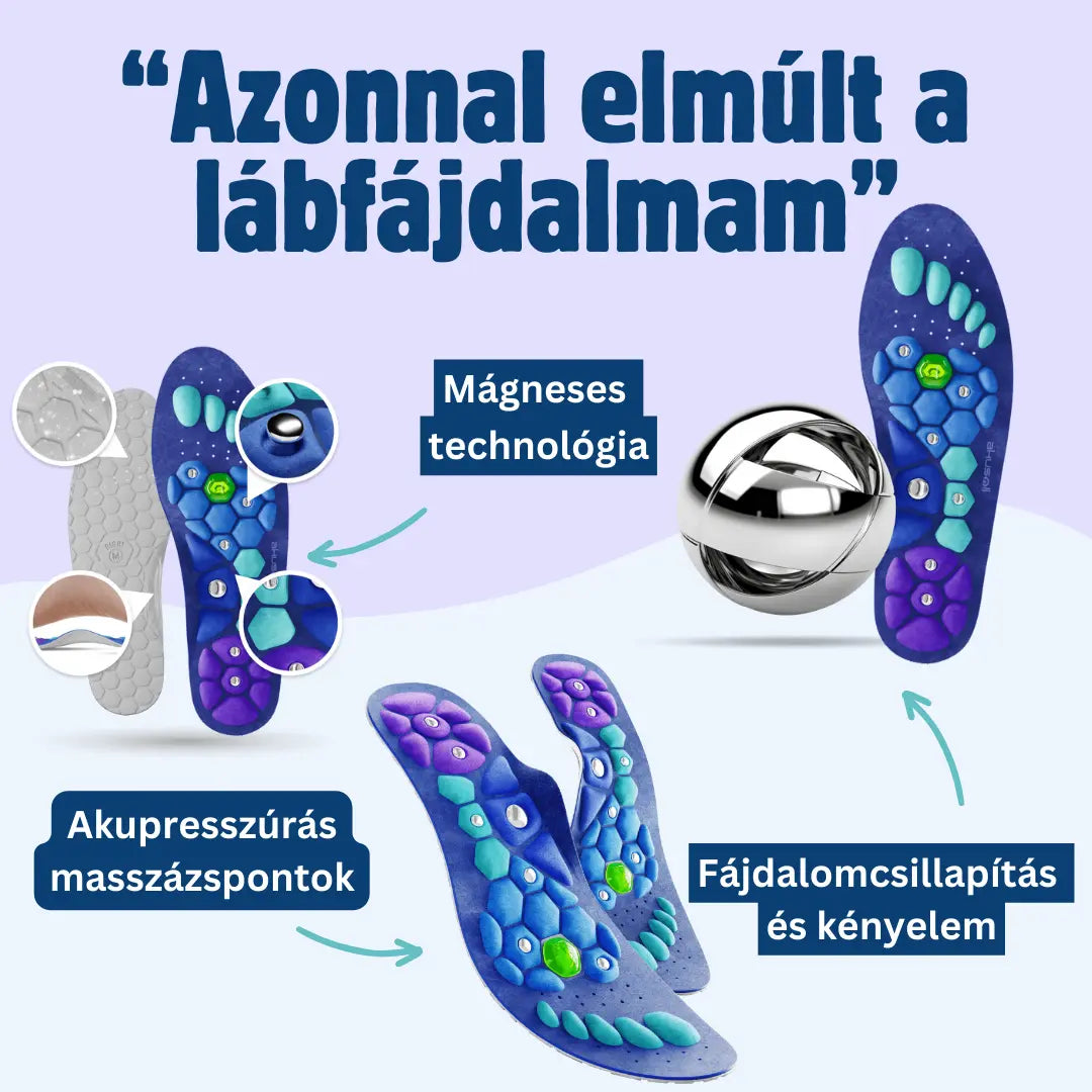Mediwell MassageWalk™ Mágneses Akupresszúrás Talpbetét