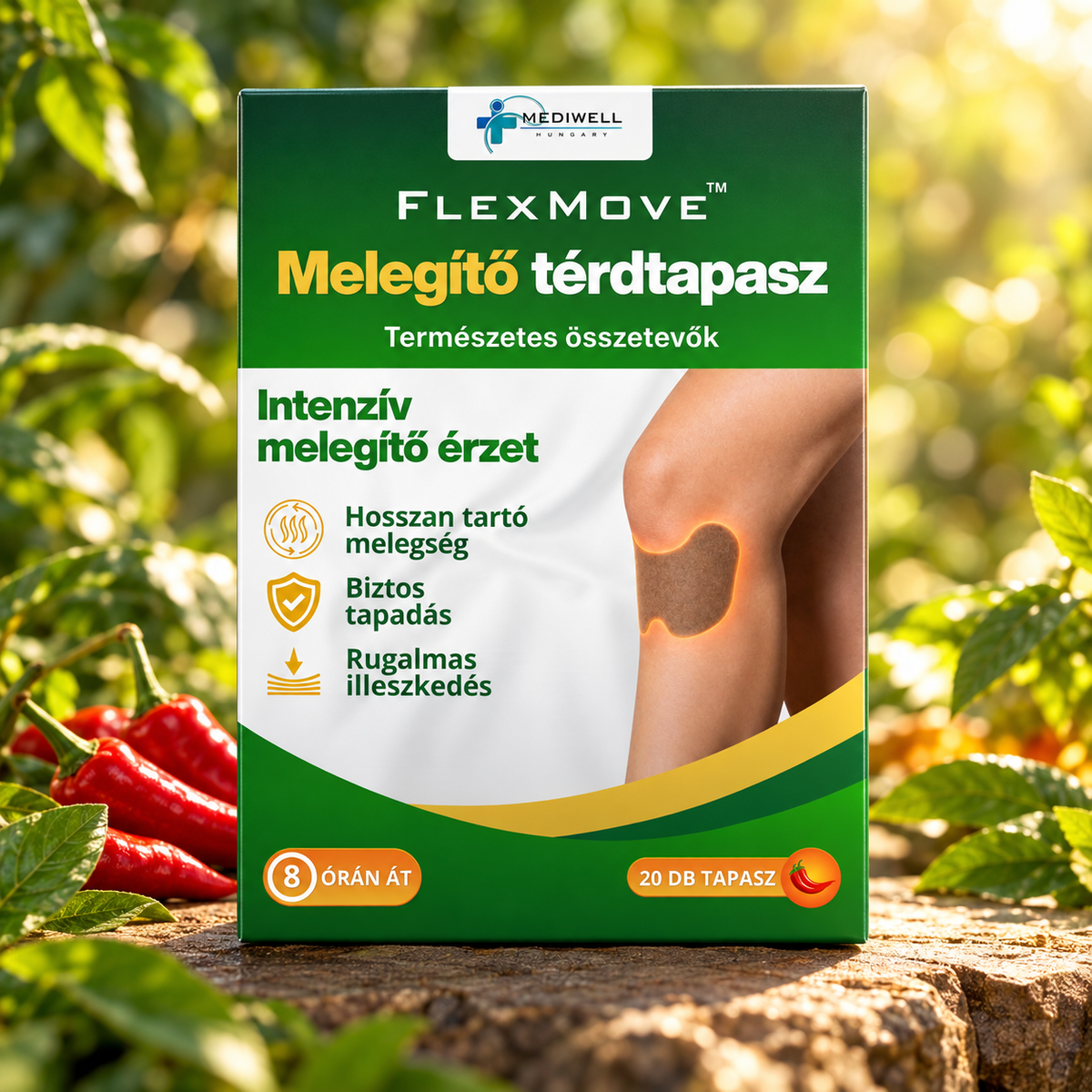FlexMove™ Melegítő térdtapasz