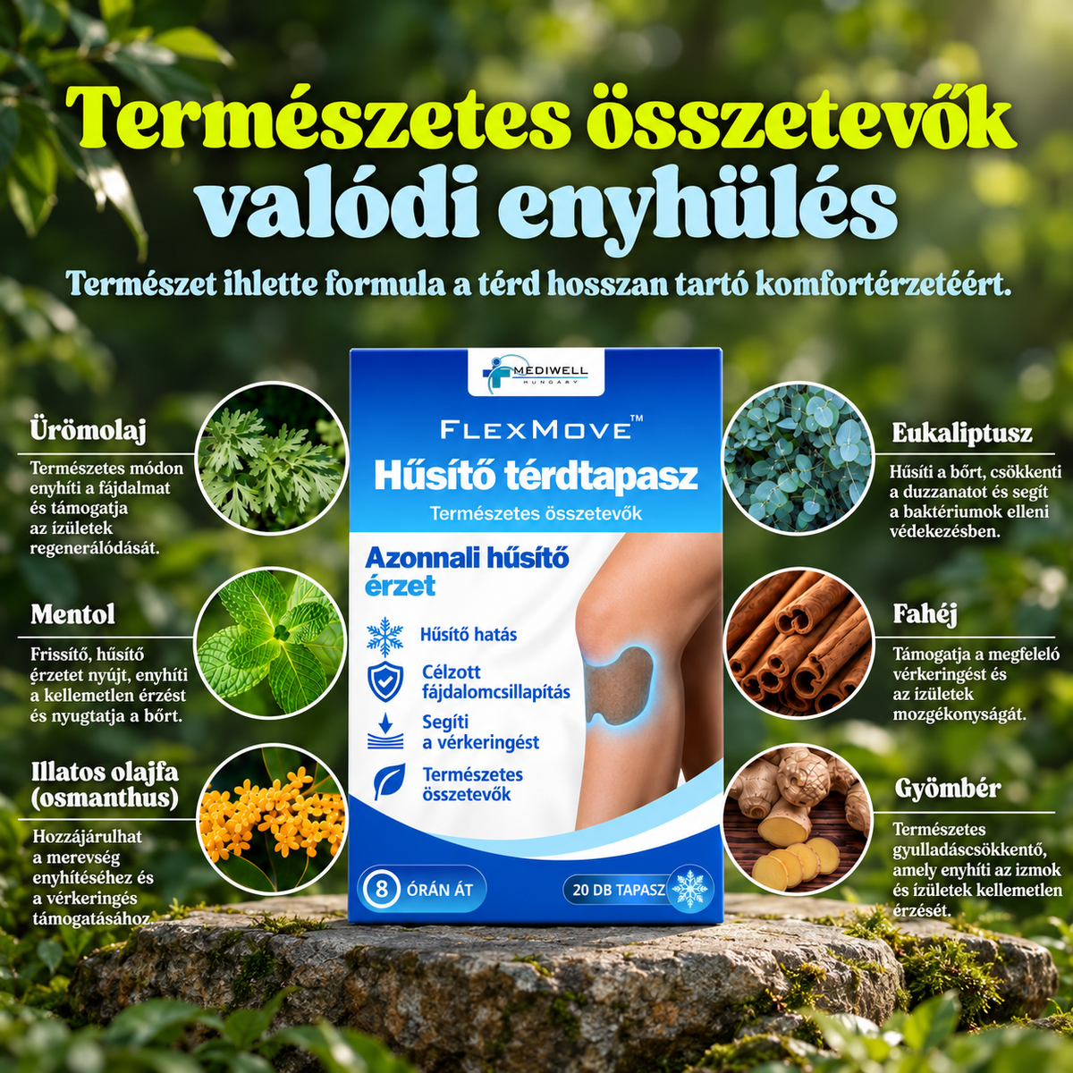 FlexMove™ Hűsítő térdtapasz